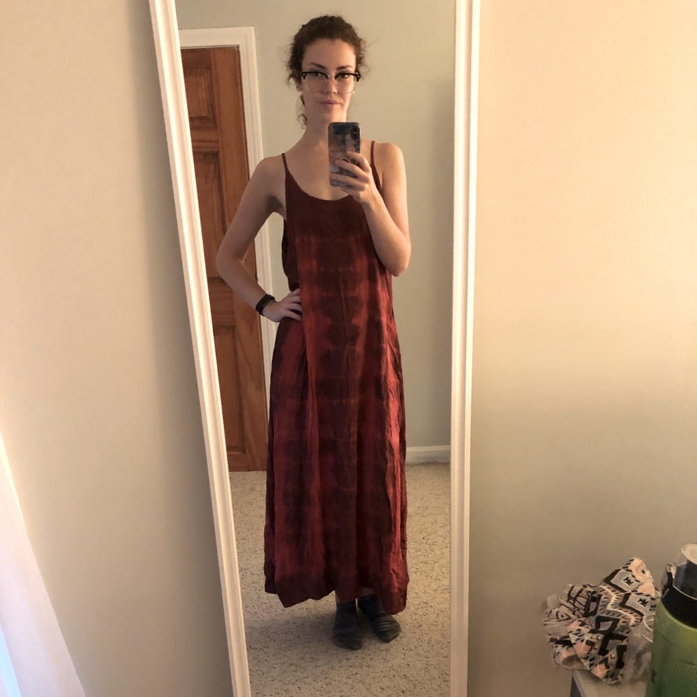 Red Tie Dye Dress